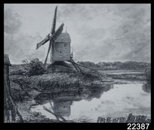 Een molen aan de oevers van de rivier de Stour