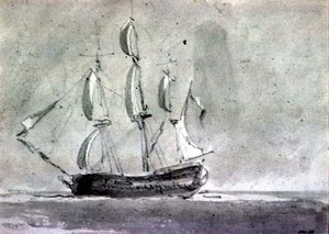Een schip onder zeil