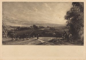 Herfstzonsondergang door John Constable