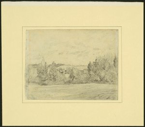 Pastorie en kerk van Binfield, Berkshire door John Constable