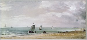 Strand van Brighton door John Constable