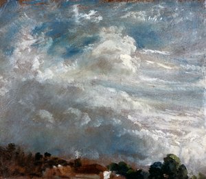 Wolkstudie: Horizon van bomen door John Constable
