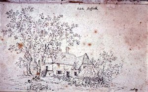 Huisje in Caple, Suffolk door John Constable