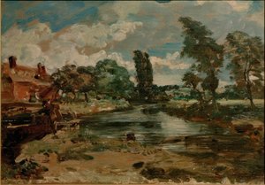 De Flatford-molen gezien vanaf de Sluis door John Constable