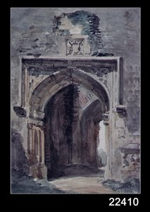 East Bergholt Kerk: Zuidelijke boog van de verwoeste toren, 1806 door John Constable