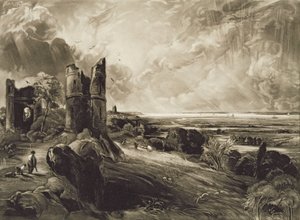 Hadleigh Castle, gegraveerd door David Lucas, ca. 1832 door John Constable