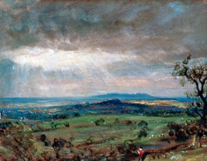 Hampstead Heath met Harrow in de verte, c1821