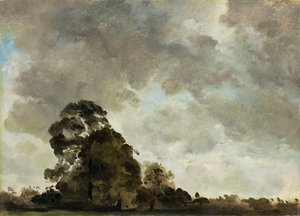 Landschap bij Hampstead, Boom en Stormwolken, ca.1821