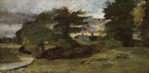Landschap met huisjes, 1809-10 door John Constable
