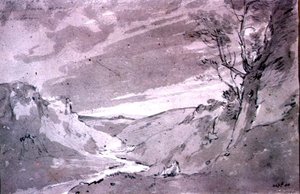 Aan de Dove bij Buxton, 1801 door John Constable