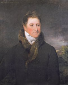 Portret van Greswold Lewis (overleden 1819) van Malvern Hall, Warwickshire