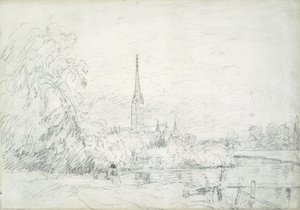 Kathedraal van Salisbury vanuit het noordwesten, 1829 door John Constable