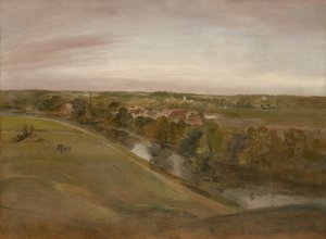 Stratford Saint Mary vanaf de Coombs, ca. 1800 door John Constable