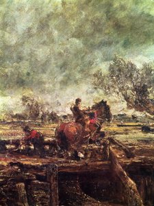 Studie voor Het Springende Paard (detail) door John Constable