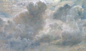 Studie van Cumuluswolken, 1822 door John Constable