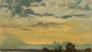 Zomerzonsondergang, begin 19e eeuw door John Constable