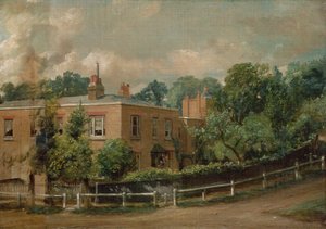 Uitzicht op Lower Terrace, Hampstead door John Constable