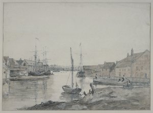 Magazijnen en scheepvaart op de Orewell bij Ipswich