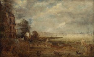 Waterloo-brug gezien vanaf Whitehall Stairs, ca. 1829 door John Constable