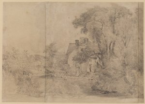 Willy Lotts Huis, East Bergholt, c.1820 door John Constable