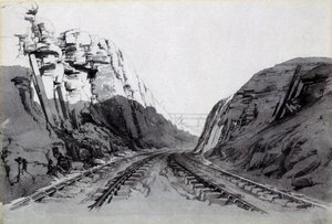 Blisworth Cutting, Northamptonshire, september 1838 door John Cooke Bourne