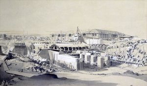Bouw van het Stationaire Machinehuis, Camden Town, 26 april 1837