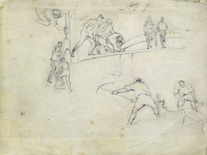 Bouw van de London en Birmingham Railway, c.1835 door John Cooke Bourne