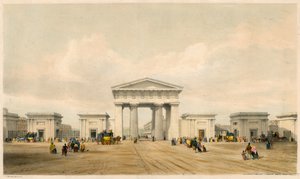 Ingangsportiek van Euston Grove Station, Londen