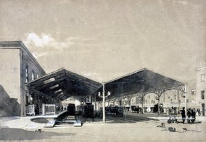 Interieur van Euston Station, mei 1837