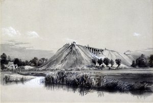 Het maken van de dijk bij Wolverton, 29 juni 1837