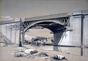 Nash Mills Bridge, Kings Langley, Hertfordshire, 10 juni 1837 door John Cooke Bourne