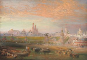 Het Kremlin, Moskou door John Cooke Bourne