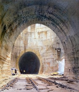 Ventilatieschacht in Kilsby Tunnel, Northamptonshire, Londen & Birmingham Railway, 1839