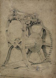 Lier of krabmechanisme voor het winden van kettingen, 1830s