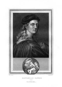 Raphael of Raffaello, meester schilder en architect van de Florentijnse School, 1825