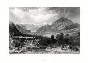Luzern, Centraal Zwitserland, 19e eeuw door John Cousen