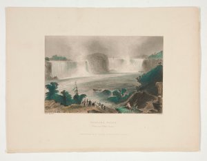 Niagara Falls (Vanuit Clifton House), illustratie voor Nathaniel Parker Willis door John Cousen
