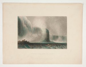 Niagara Falls vanaf de Veerboot, illustratie voor Nathaniel Parker Willis door John Cousen