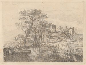 Achterkant van de New Mills, Norwich door John Crome