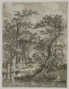 Rivierscène, uitgegeven door J. & W. Freeman, 1821 door John Crome
