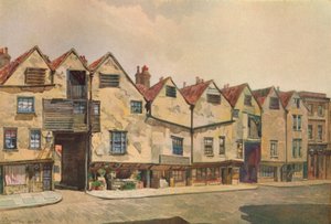 Oude woningen in Bermondsey Street, Bermondsey, Londen, 1886 door John Crowther