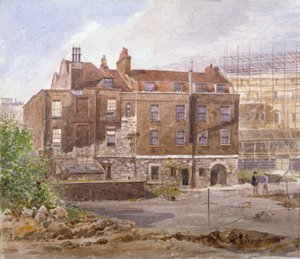 Oostelijke voorkant van het Almonry-kantoor, Middle Scotland Yard, Westminster, Londen door John Crowther