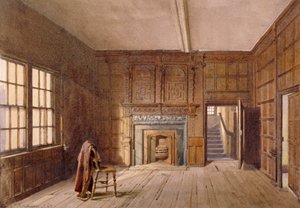 Interieur van de kamer van Sir John Spencer in Canonbury House, Islington, Londen, 1887 door John Crowther