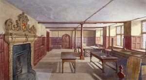 Interieur van de eetzaal van de jongens in Charterhouse, Londen door John Crowther