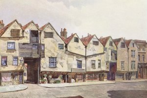 Verloren Londen: Oude Woningen in Bermondsey Street door John Crowther