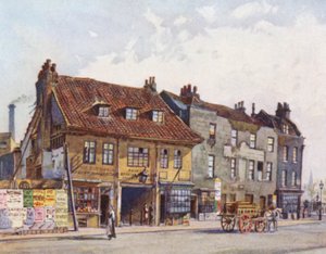 Verloren Londen: Huizen aan de westkant van Church Street, Lambeth door John Crowther