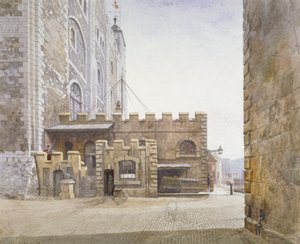 Ordnance Office aan de voet van de Witte Toren, Tower of London, Stepney, Londen door John Crowther