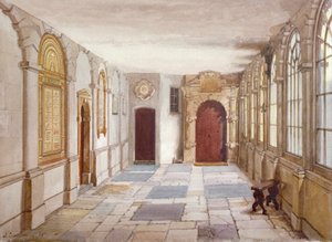 Gang naar de kapel, Charterhouse, Londen, 1885 door John Crowther