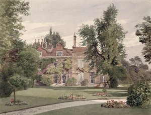 Zijaanzicht van Raleigh House, Brixton Hill, Lambeth, 1887