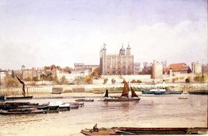 Tower of London vanaf de zuidoever door John Crowther
